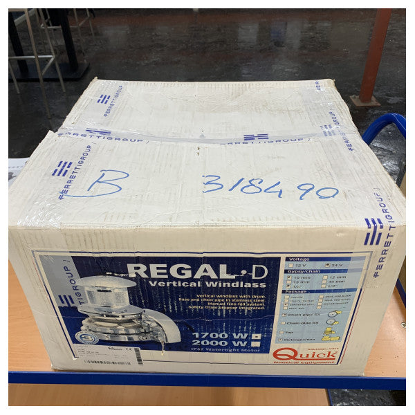 Rask Regal elektrisk ankerløsser 1700W 24V 10 mm kjede med kapstan - 1700 X/Y D 