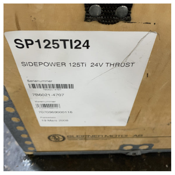 Sleipner Side Power SP125 Bugstrahlruder Elektrisch 24V 8.7PS 125 KGF - SP125Ti 