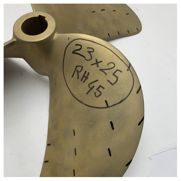 France Helices D23xP25 inch RH45 630 Bronze 3-Blade Marine Propeller for Durable and Efficient Boat Performance