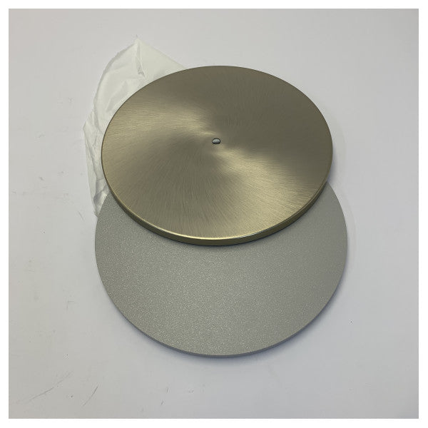 Vistosi Jube LT Tischlampe Smoky Grey D23cm mit Gold 