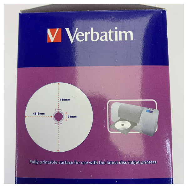 Verbatim 43508 DVD+R 4.7GB 16X Inkjet Printable - 10 pieces in Jewel Case 