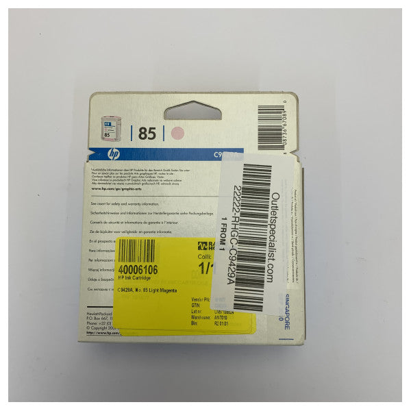 HP 85 Tintenpatrone Hellmagenta C9429A - Original 