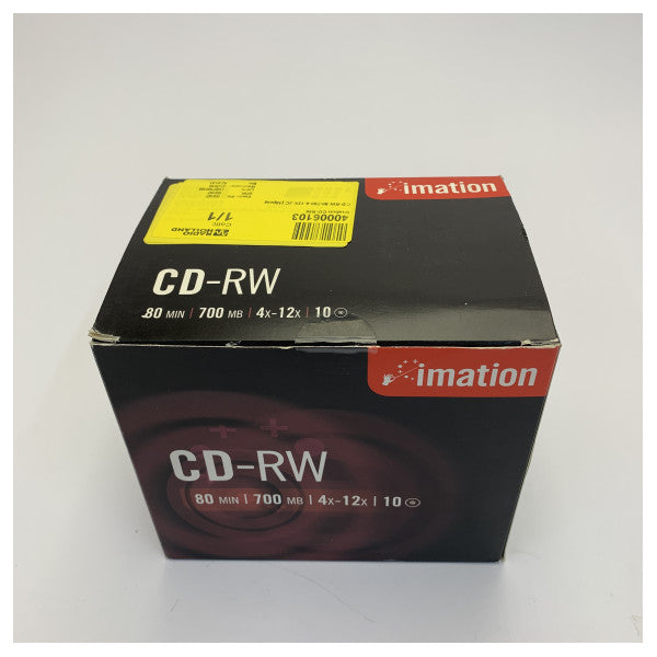 Imation CD-RW 700 Mo 80 min 4x-12x réinscriptible - 10 pièces Slim Jewel Case 