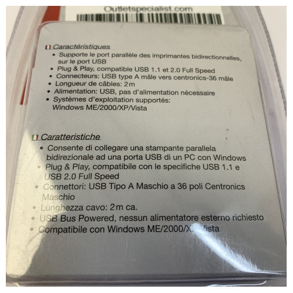 USB to Parallel Printer Cable IEEE 1284 CN36 Centronics 2m - CEN36ST-(A)ST 