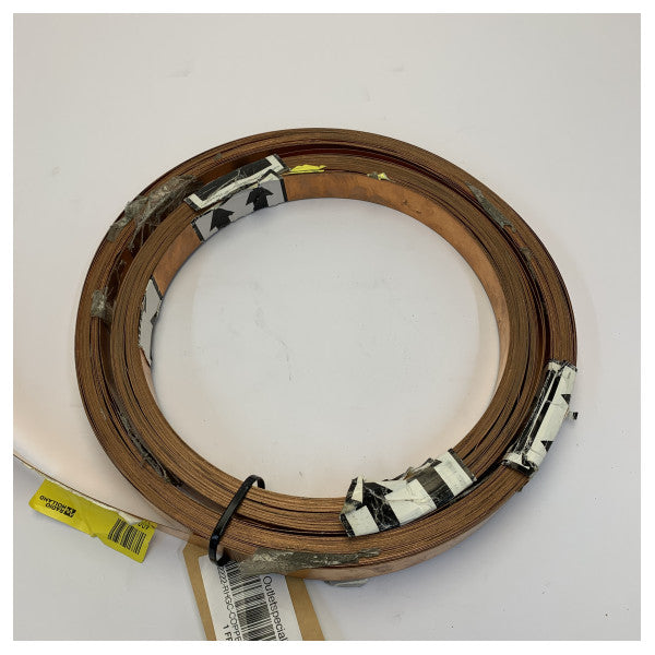 Kobberstrimmel 25x0,40 mm oppvarmet marin elektrisk komponent 