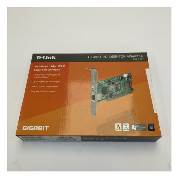 D-Link DGE-528T Gigabit-Ethernet-PCI-Netzwerkkarte - 10/100/1000 Mbit/s RJ45-Adapter 
