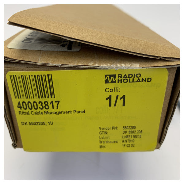 Rittal DK 5502.205 Maneuvering panel with 5 Maneuvering eyes - 1U - Galvanized Steel 