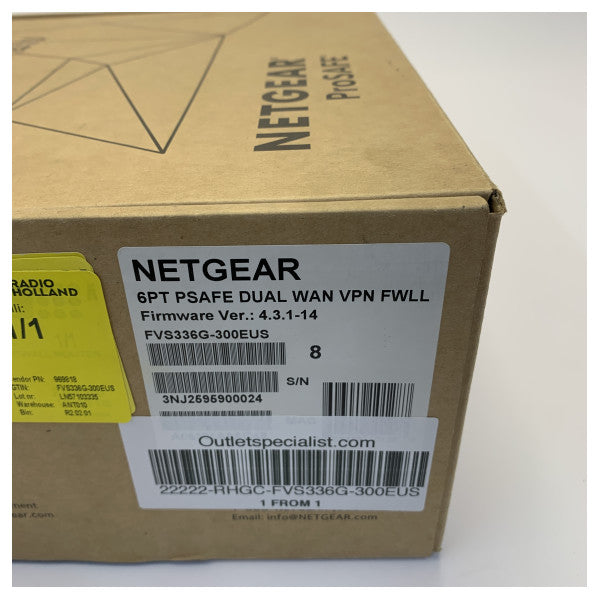 Netgear ProSafe FVS336G-300EUS Dual WAN Gigabit VPN Firewall Router 