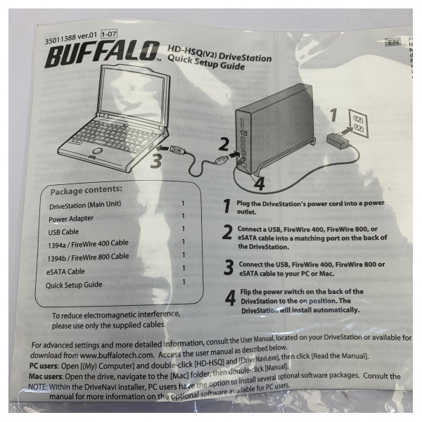 Buffalo DriveStation Combo 4 alloggiamento HDD - eSATA FW800 FW400 USB 2.0 - HD-HS1.0TQ(V2) 
