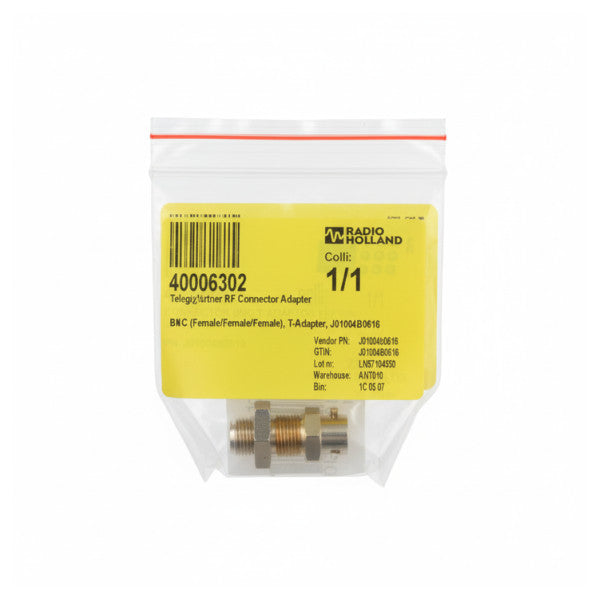 Telegärtner BNC T-adapter hunn-hunn-hunn RF-kontakt J01004B0616 