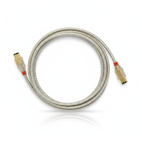FireWire-datakabel 9-polig till 6-polig (MA-MA) - 2,0 meter - Transparent 
