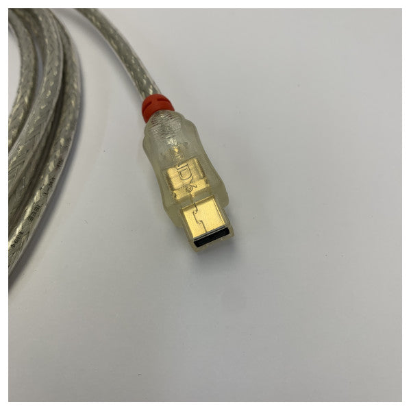 FireWire-datakabel 9-polig till 6-polig (MA-MA) - 2,0 meter - Transparent 