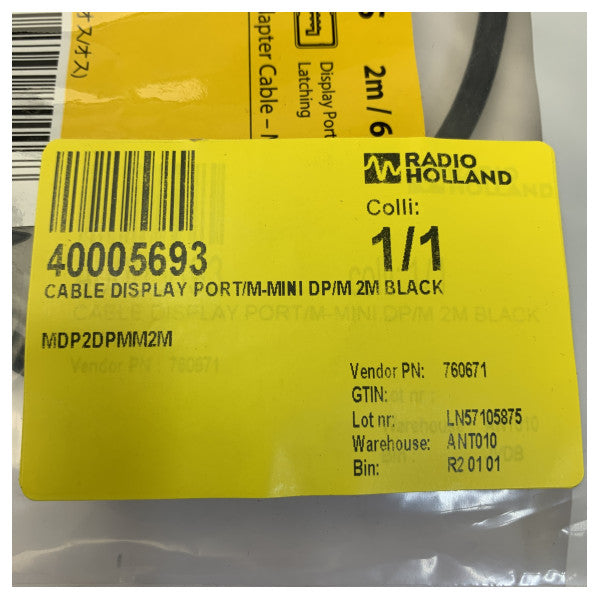 StarTech Mini DisplayPort до DisplayPort кабель 2 м - чорний - MDP2DPMM2M 