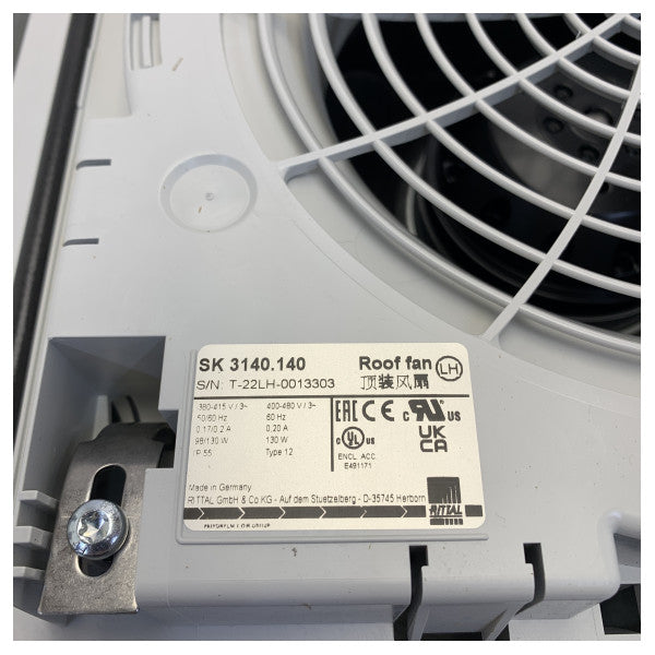 Rittal SK 3140.140 TopTherm Takventilation Vit 400V 