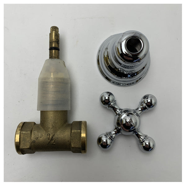 Cisal Arcana Marine Grade Chrome Plated Brass Faucet 1/2 Inch - Durable Corrosion Resistant Tap for Nautical Use