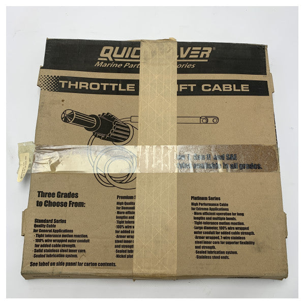 Quicksilver G2 16ft Marine Throttle and Shift Cable � Holdbart kontrolkabel i rustfrit stål til påhængsmotorer