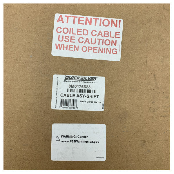 كابل التحكم في القارب المتين المقاوم للمياه المالحة والأشعة فوق البنفسجية 8M0176523 من كويك سيلفر مارين