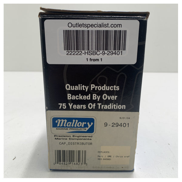 Mallory 9-29401 Cap