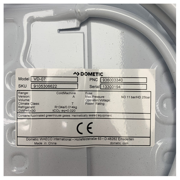 Dometic Vd-07 fridge evaporator white