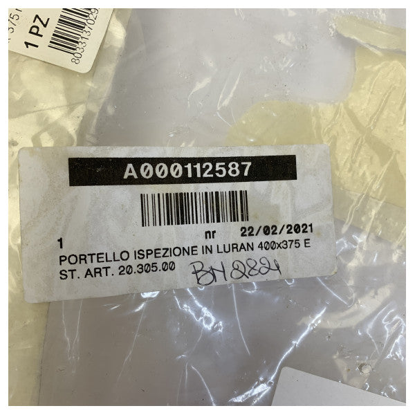 Inspeção de Abertura Osculati Empurrar e Puxar 400x375mm Branco - 20.305.00 