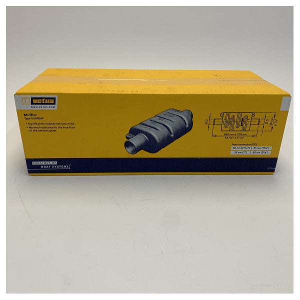 Vetus MP50 Exhaust Silencer for 50/51 mm Exhaust Hose 