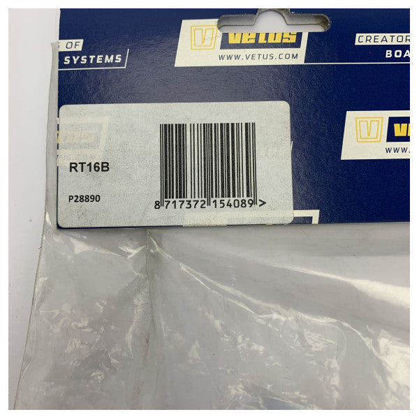 Vetus RT16B Slangconnector voor Vaste Tanks 90-Graden Gebogen 