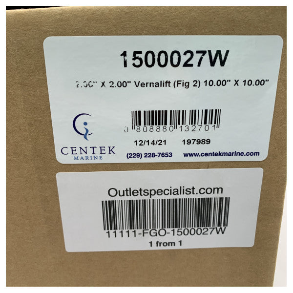 Centek Vernalift exhaust muffler 2 inch white - 1500027W