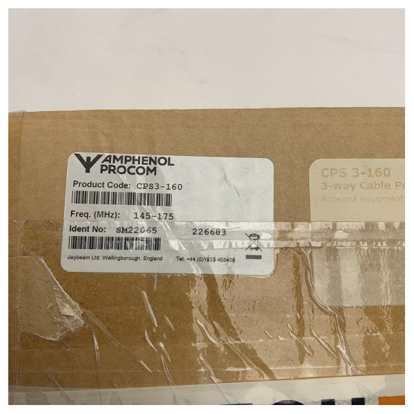 Amphenol koaksial kabelsplittere CPS3-160 145 - 175 MHz 500W 