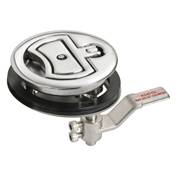 Osculati Flush-Latch-Haubenverschluss mit Schlüssel Edelstahl D90 mm - 38-152-61 