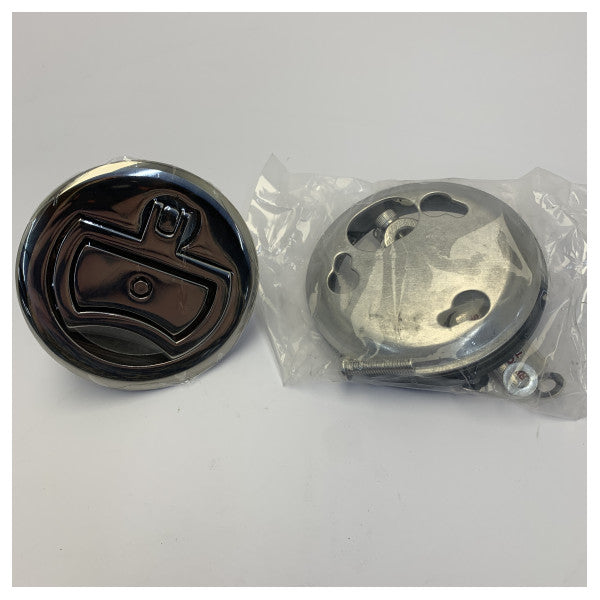 Osculati Flush-Latch-Haubenverschluss mit Schlüssel Edelstahl D90 mm - 38-152-61 