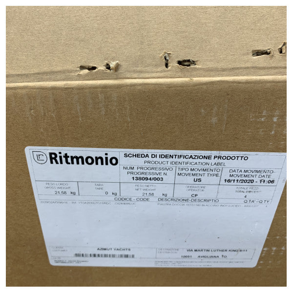 Ritmonio Ricambi Stainless Steel Yacht Shower Column Polished Steel