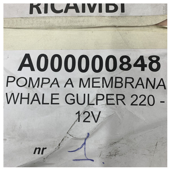 Valhaj Gulper 220 Svart Vatten 12V - Duschtoalett och Sumppump - BP1552 