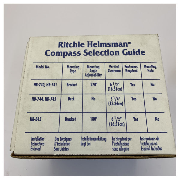 Ричи Хелмсман HF-743 Магнитен течен компас - Черен хоризонтален 