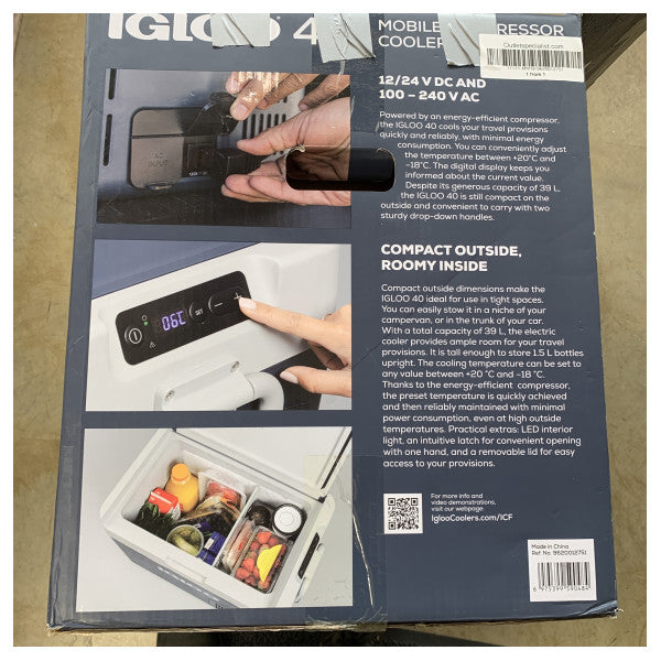 Igloo ICF40 compressore box 40L blu AC/DC 12/24/230V