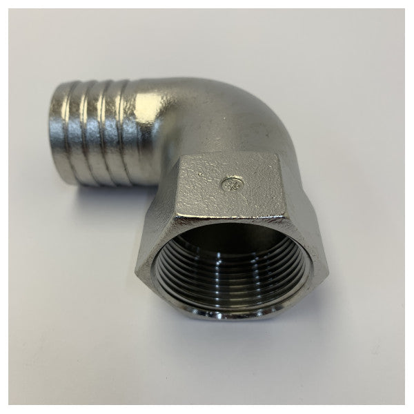 Osculati 90 graus Barb de Mangueira Aço Inoxidável 1 1/4 x 38mm 