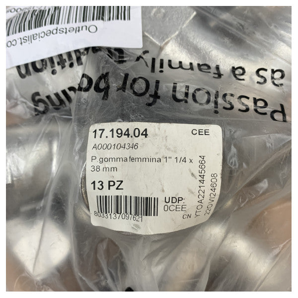 Osculati 90 grader slangnippel i rostfritt stål 1 1/4 x 38mm 