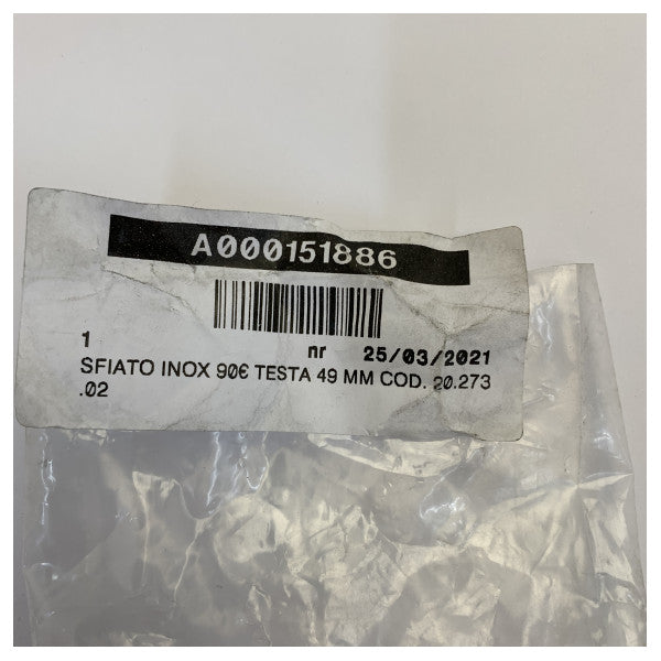 Ventilação de Ar em Aço Inoxidável Osculati 90 - 49/19mm 20.273.02 