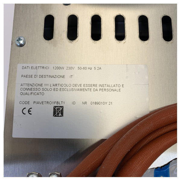 テクインペックス クリスタル1 インダクションクッキングヒーター - シングルバーナー - ステンレススチール - 50.100.41 