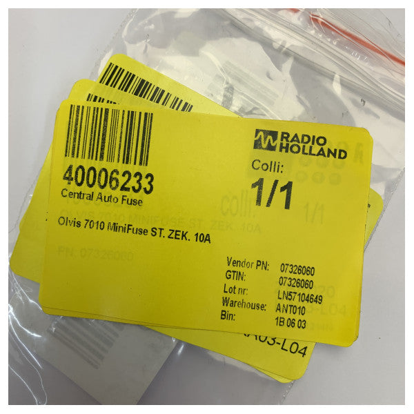 Olvis 7010 MiniFuse лезовий запобіжник 10A - автомобільний запобіжник 