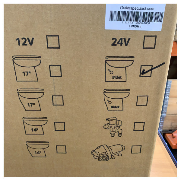 ジャブスコデラックスフラッシュビデ17インチマリン - フロアマウント - 58090-1000 