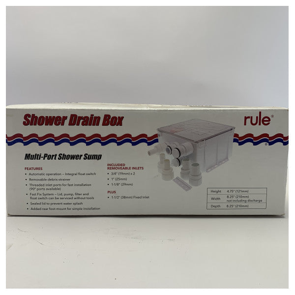 USED Rule 98A-24 800 GPH shower drain pump system 24V