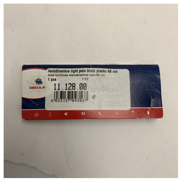 Osculati Marine Ανοξείδωτο χάλυβα Αεροδυναμικό ιστός φωτός πλοήγησης 60cm - Αδιάβροχος δείκτης σκάφους και πλοίου