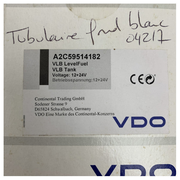 Indicador de combustível marítimo VDO A2C59514182 - Medidor de nível de combustível 12V/24V durável e preciso para barcos