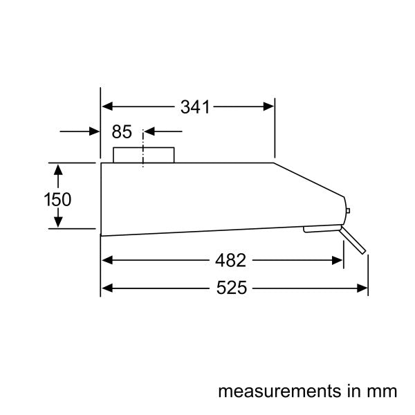 Exaustor convencional Siemens de 90 cm em aço inoxidável - LU26150GB