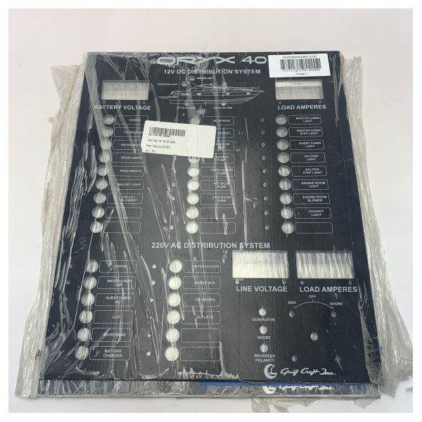 Gulf Craft Oryx 40 AC | DC gravert elektrisk panel