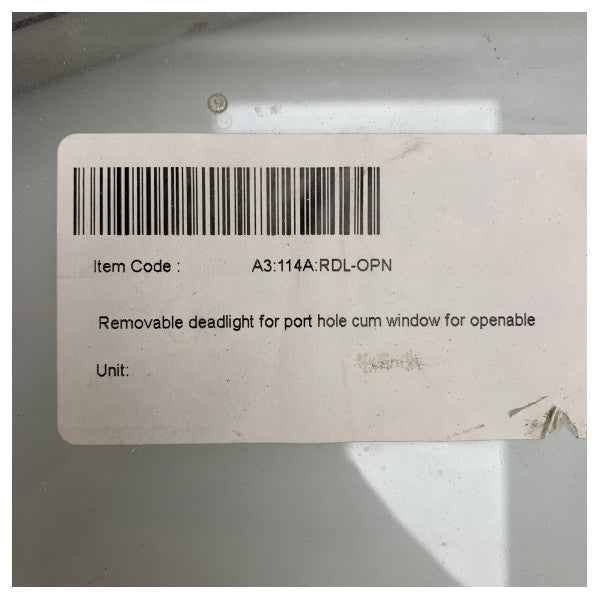 Tempesta tal-azzar inox port hole ellittiku ta' 20.32 x 45.72 cm 