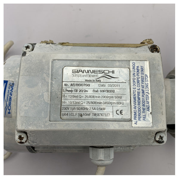 Usado Bomba de água do mar Gianneschi CP20/2 bronze 230V - 63FCB202