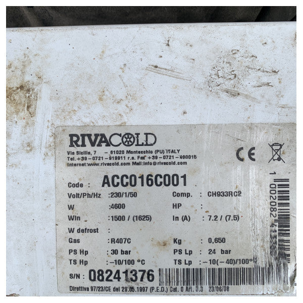 Riva Cold ACC016C001 16,000 BTU Marine Air Conditioning Unit 230V.