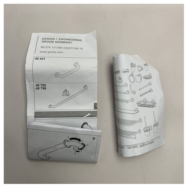 Justime 600 mm duschhandduksstång i krom - 6810-10-81CP