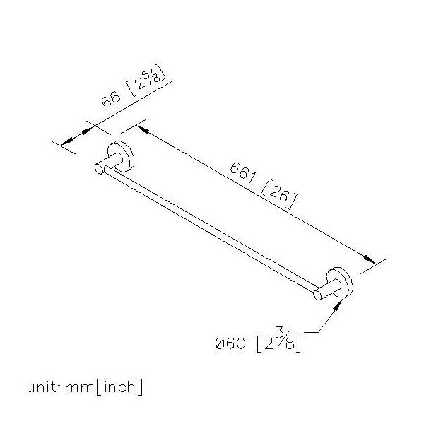 Justime 600 mm Chrom Duschturm Bar-6810-10-81CP